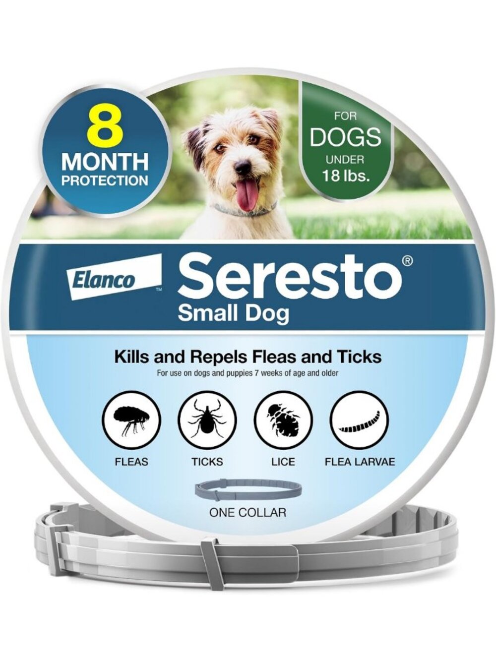 Seresto Small Dog Vet-Recommended Flea & Tick Treatment & Prevention Collar for